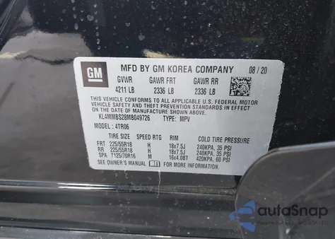 2021 Buick Encore Gx Fwd Preferred z USA, uszkodzony, nr VIN KL4MMBS28MB049726